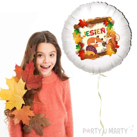 xx balon jesien i zwierzatka