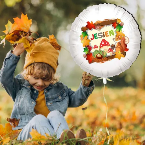 xx balon jesien muchomorki i kasztany