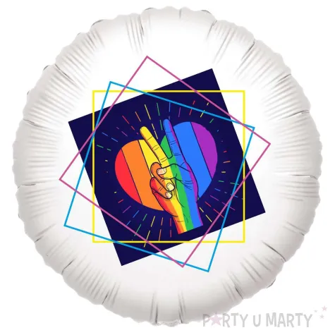 xx balon serce i dlon teczowe lgbt