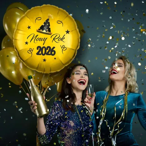 xx balon zloty nowy rok 2026 szampanski