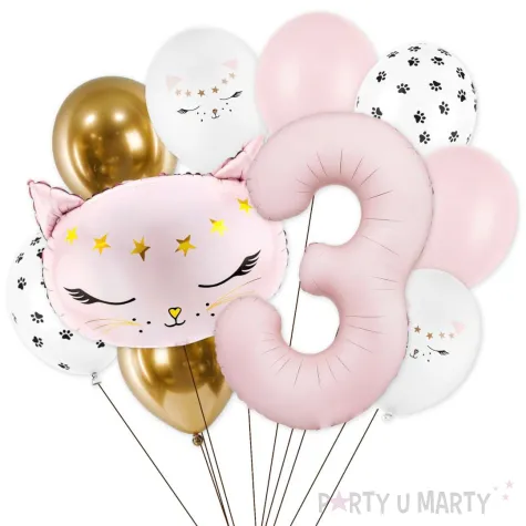 xx balony 3 urodziny kotek