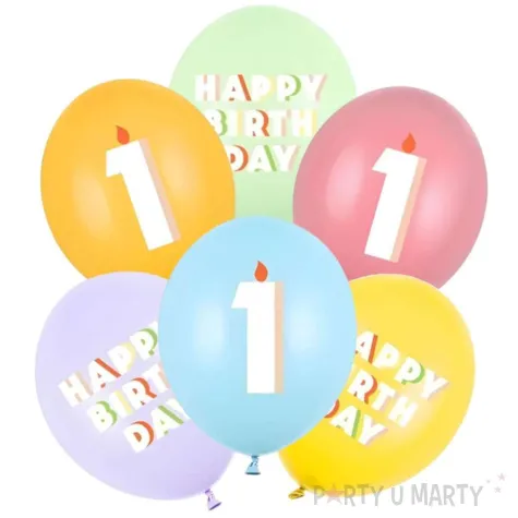 xx balony 30 cm 1 mix 1 op 6 szt