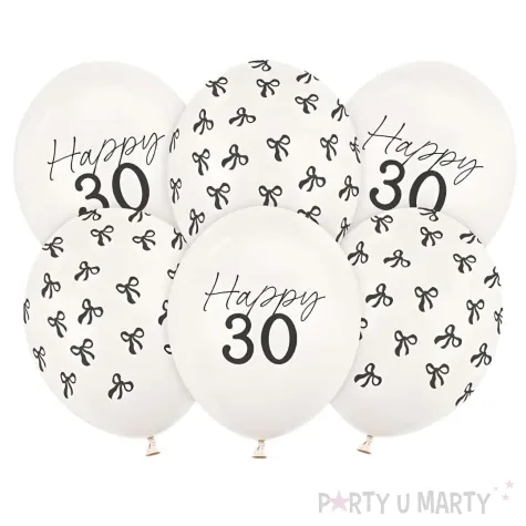 xx balony 30 cm 30 pastel off white 1 op 6 szt