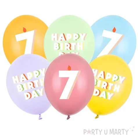 xx balony 30 cm 7 mix 1 op 6 szt