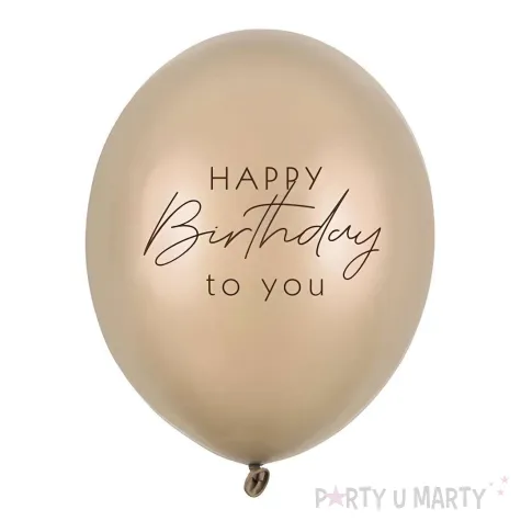 xx balony 30 cm happy birthday metallic cold gold 1 op 50 szt