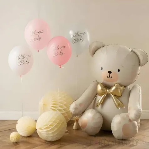 xx balony 30 cm welcome baby mix rozowy 1 op 6 szt