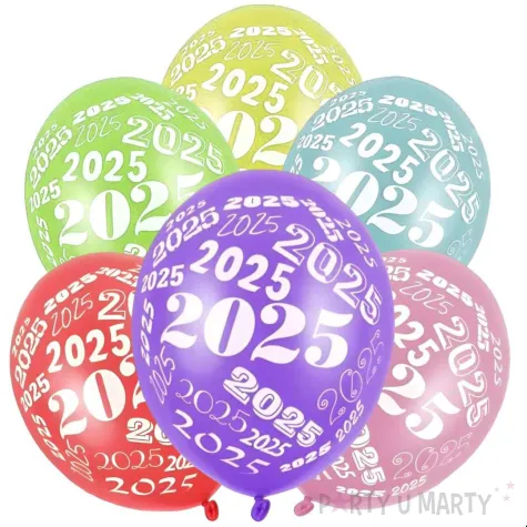 xx balony 30cm 2025 metallic mix 1 op 50 szt