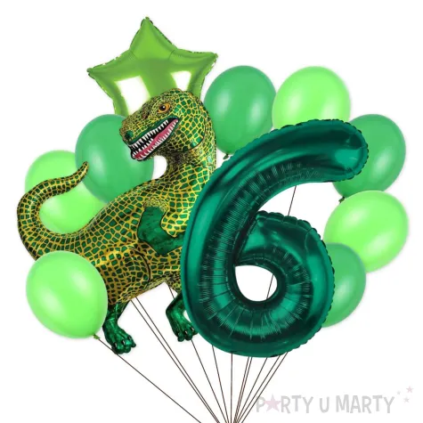 xx balony 6 urodziny dinozaur