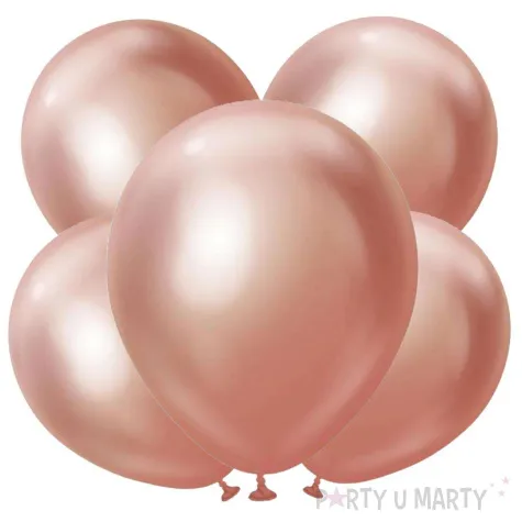 xx balony beauty charm platynowe rozowo zlote 18 5 szt