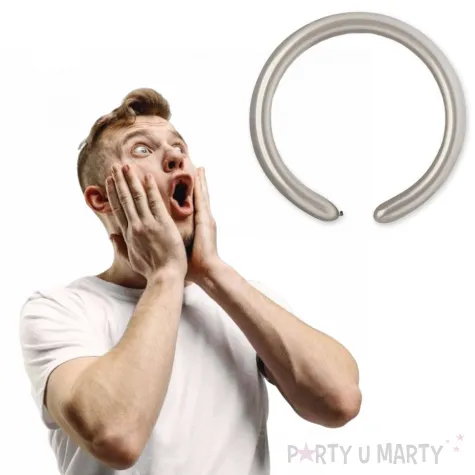 xx balony dm4 rurki wloskie srebrne 100 szt