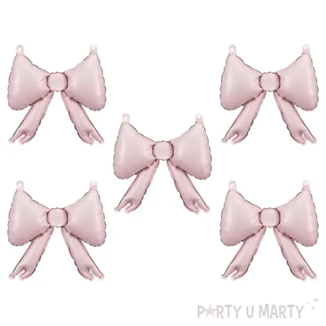 xx balony foliowe do girland kokardy 25 5 x 25 cm pudrowy roz 1 op 5 szt