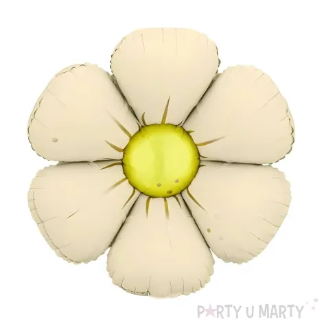 xx balony foliowe do girland stokrotki srednica 65 cm kremowe 1 op 4 szt