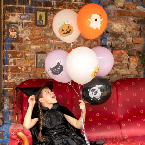 xx balony halloween 12cali 8 szt zestaw