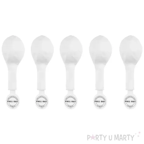 xx balony led 30 cm bialy 1 op 5 szt
