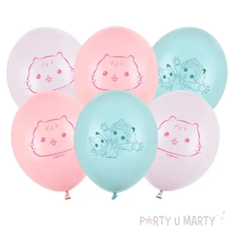 xx balony strong 27 cm koci domek gabi mix 1 op 6 szt