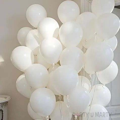 xx balony strong 43cm pastel pure white 1 op 25 szt