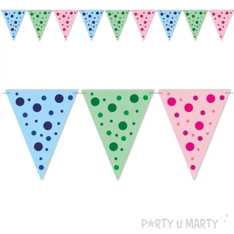 xx baner flagi kropki kolorowe x9