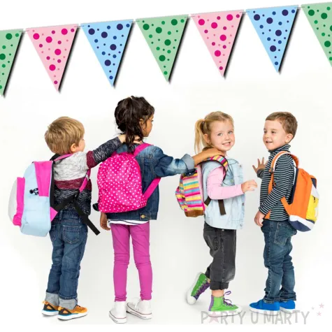 xx baner flagi kropki kolorowe x9