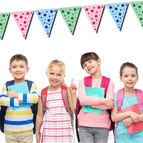 xx baner flagi kropki kolorowe x9