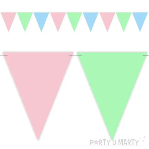 xx baner flagi w 3 kolorach pastele x9