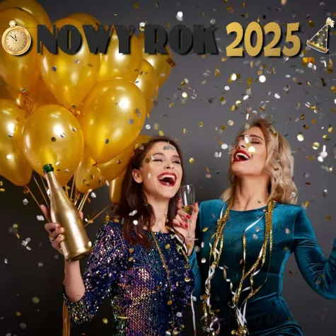 xx baner nowy rok 2025 czarn zloty