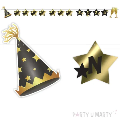 xx baner nowy rok 2025 z gwiazdami