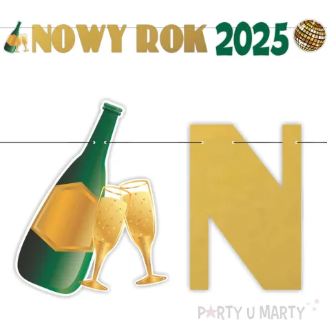xx baner nowy rok 2025 zielony