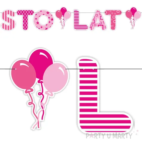 xx baner sto lat rozowo rozowy