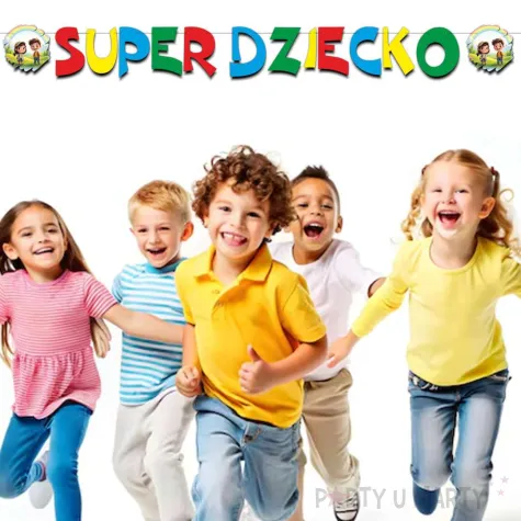 xx baner super dzieciak kolorowe literki