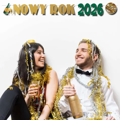 xx baner szampanski nowy rok 2026 zl zielony
