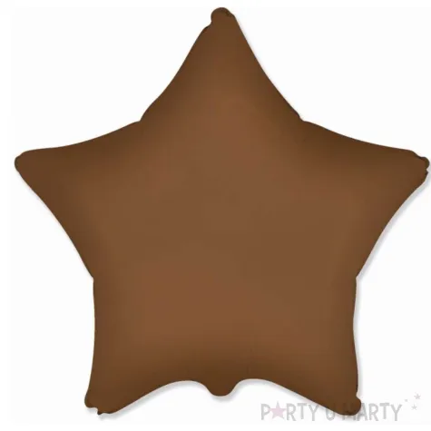 xx bfk balon foliowy 18 fx gwiazda matowa choco brown