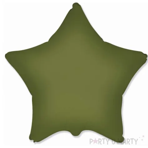 xx bfk balon foliowy 18 fx gwiazda matowa olive green