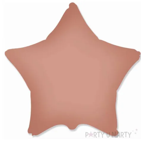 xx bfk balon foliowy 18 fx gwiazda matowa vintage rose