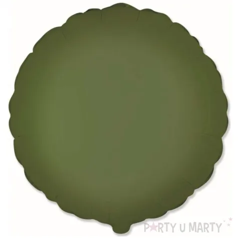 xx bfk balon foliowy 18 fx okragly matowy olive green