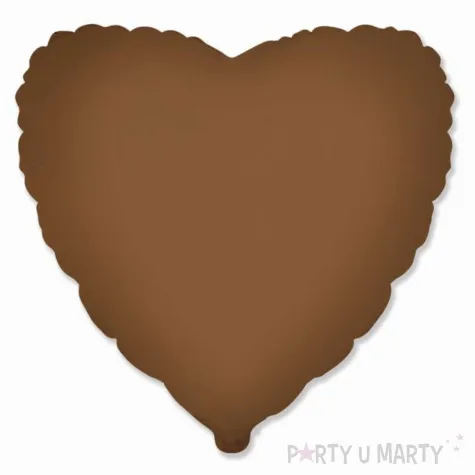 xx bfk balon foliowy 18 fx serce matowe choco brown