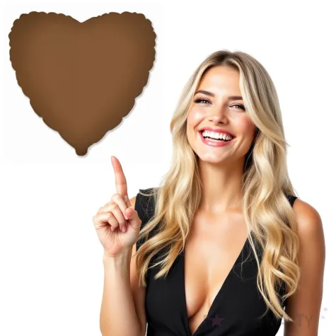 xx bfk balon foliowy 18 fx serce matowe choco brown