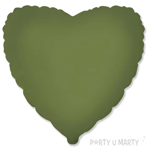 xx bfk balon foliowy 18 fx serce matowe olive green
