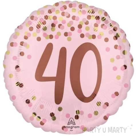 xx bfk balon foliowy 18 pretty pink 40th birthday