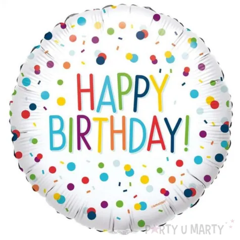 xx bfk balon foliowy 18 ql cir confetti bday