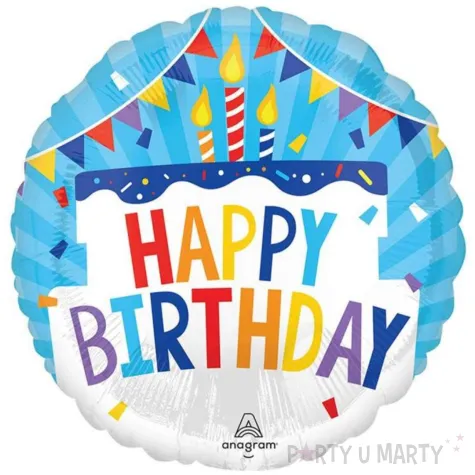 xx bfk balon foliowy 18 ql cir happy birthday tiered cake