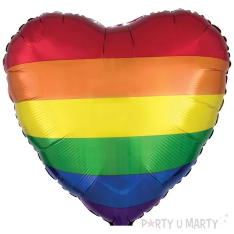 xx bfk balon foliowy 18 serce teczowe