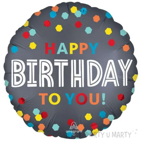 xx bfk balon foliowy 18 shp confetti burst bday