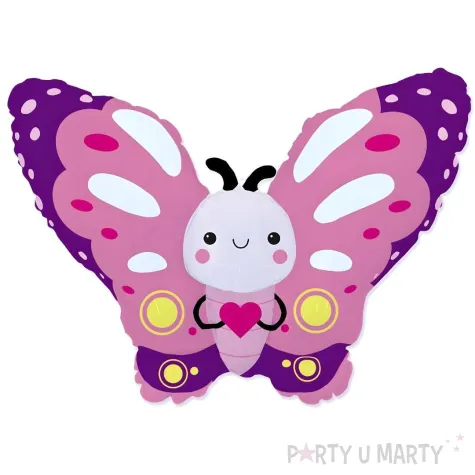 xx bfk balon foliowy 24 fx motylek rozowy