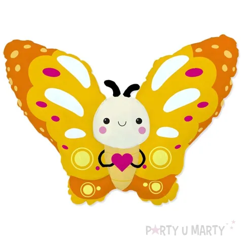 xx bfk balon foliowy 24 fx motylek zolty