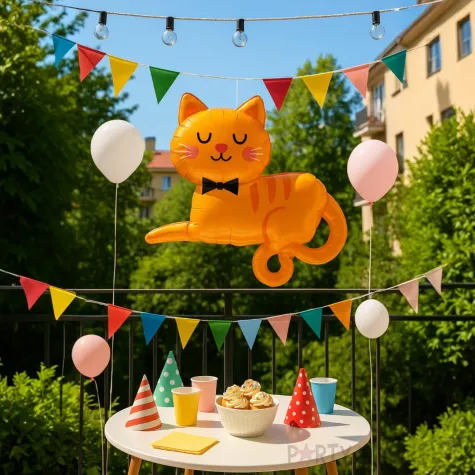xx bfk balon foliowy 31 orange tabby cat
