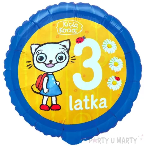 xx bfk balon foliowy kicia kocia 3 latka 18 cali