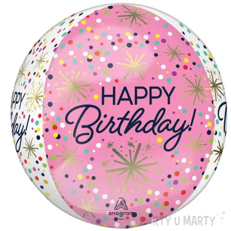 xx bfk balon foliowy orbz confetti sprinkle birthday