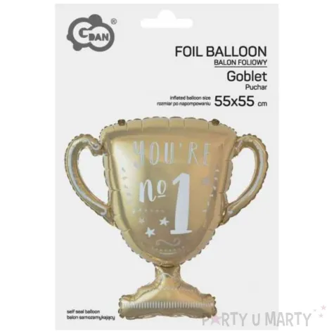 xx bfk balon foliowy puchar szampanskie zloto 55x55 cm