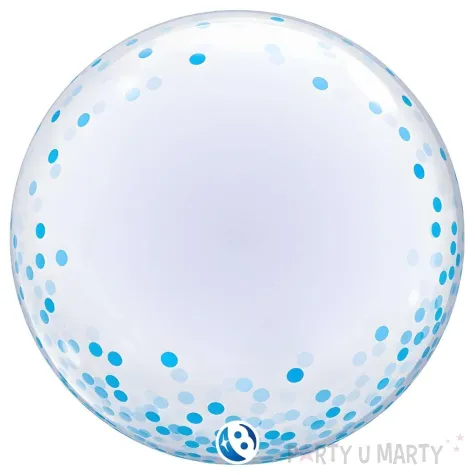 xx bfk balon takara deco blue confetti dots 24