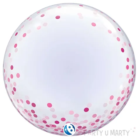 xx bfk balon takara deco pink confetti dots 24